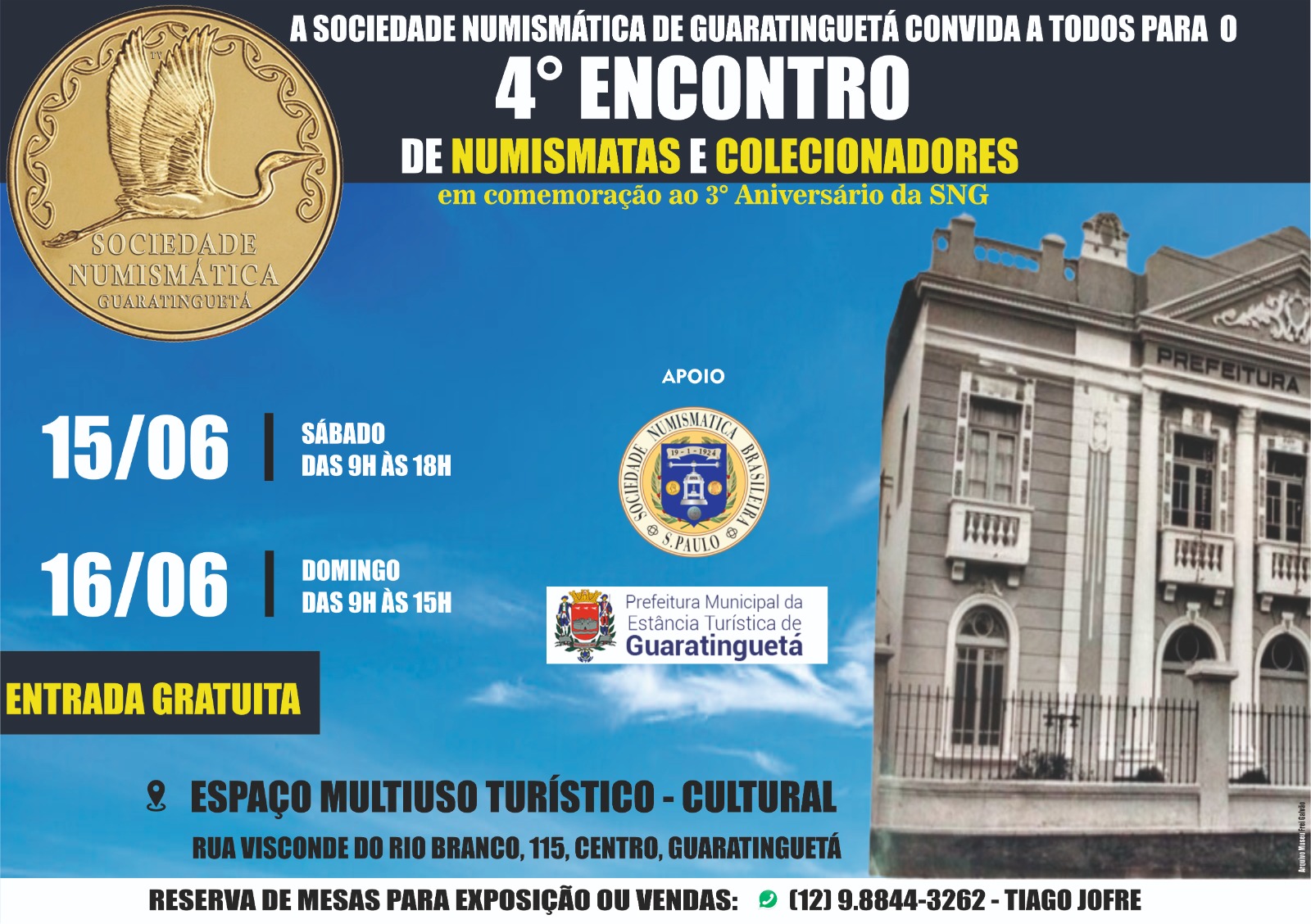 4º ENCONTRO DE NUMISMÁTICA E COLECIONISMO EM GUARATINGUETÁ SP Filacap